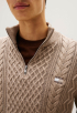 Cable Knit Zip Trui