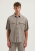 Pinstripe Short-sleeved Overhemd