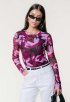 Ninsy Mesh Flare Sleeve Top