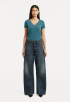 Overdyed Slim V T-Shirt