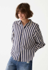 Stripe Satin Blouse 