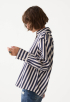 Stripe Satin Blouse 