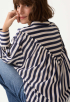Stripe Satin Blouse 