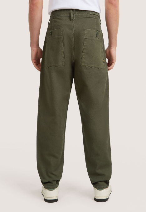 Pleated Tapered Chino
