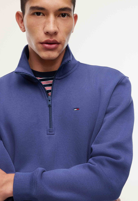Regular Fleece 1/4 Zip Mock Sweater