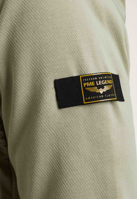 Hybrid Jacket Van Een Materiaalmix