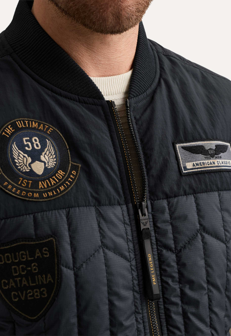 Interlock Nylon Bomber Jas