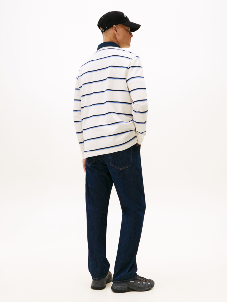 Relaxed Gestreept Rugbyshirt Met Logolabel