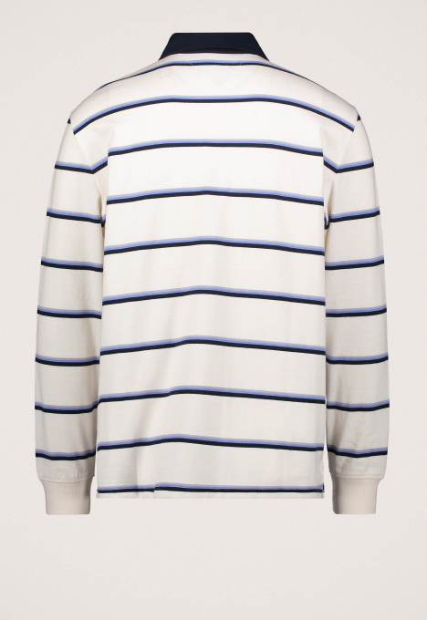 Relaxed Gestreept Rugbyshirt Met Logolabel