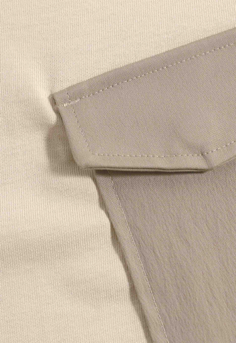 Fabric Mix Pocket T-shirt