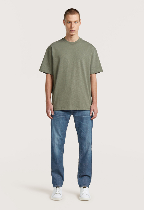 Distressed Zip Pocket T-Shirt