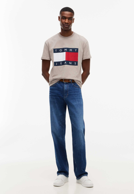 T-shirt Met Ronde Hals En Vlagbadge