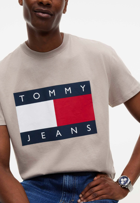 T-shirt Met Ronde Hals En Vlagbadge