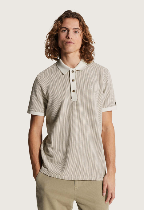 Two Tone Waffle Polo