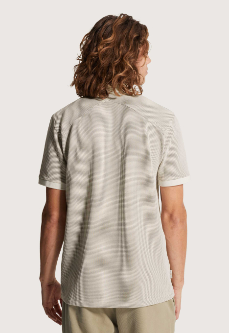 Two Tone Waffle Polo
