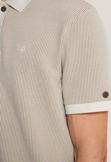 Two Tone Waffle Polo