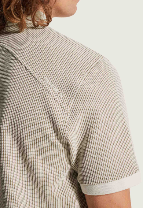 Two Tone Waffle Polo
