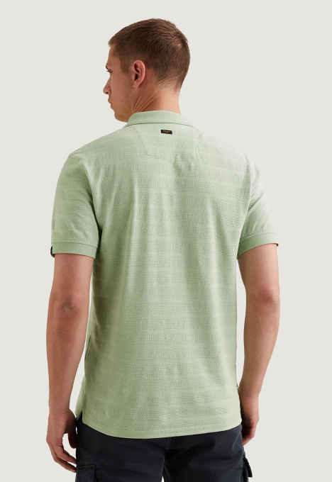 Jacquard Jersey Striped Polo