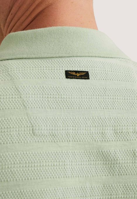 Jacquard Jersey Striped Polo
