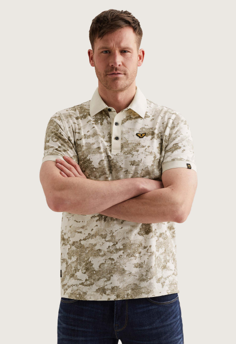 Printed Slub Jersey Polo