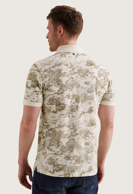 Printed Slub Jersey Polo