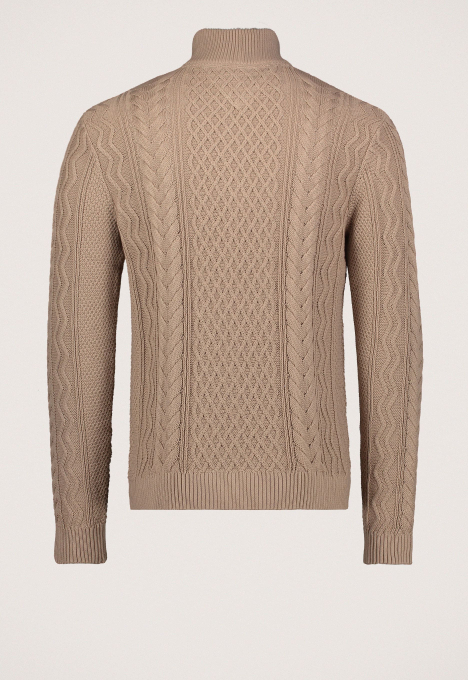 Cable Knit Zip Trui