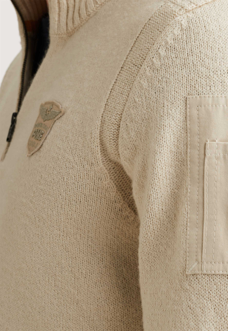 Half Zip Collar Soft Blend