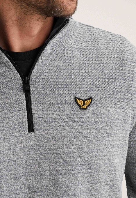 Half Zip Collar Cotton Mouline