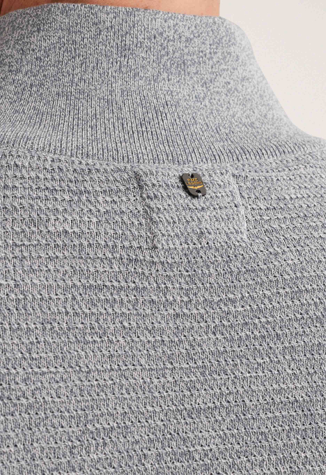 Half Zip Collar Cotton Mouline