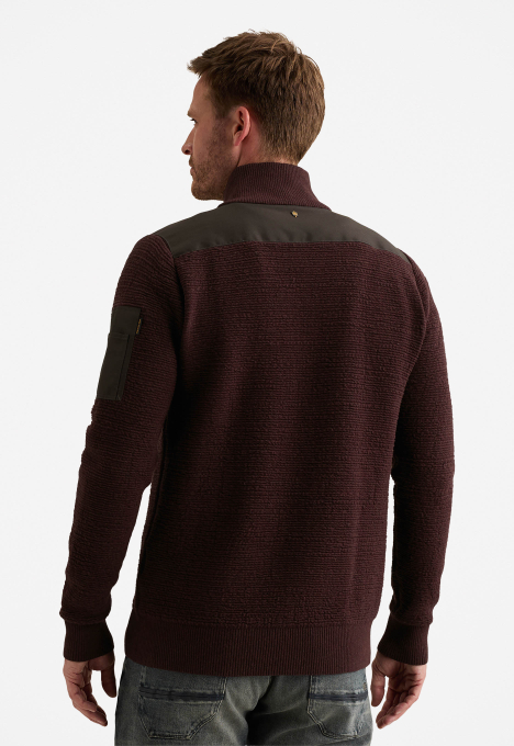 Jacquard Half Zip Trui