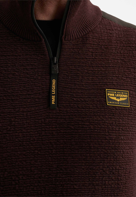 Jacquard Half Zip Trui