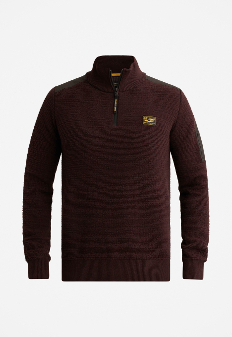 Jacquard Half Zip Trui