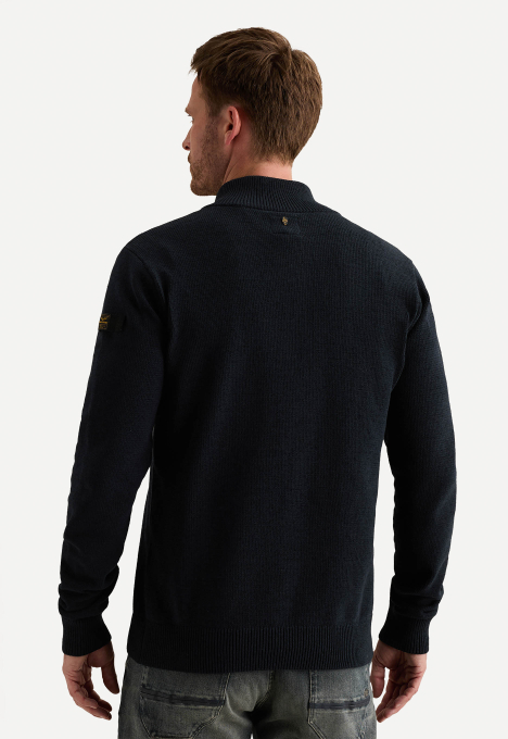 Chenille Yarn Halp Zip Trui