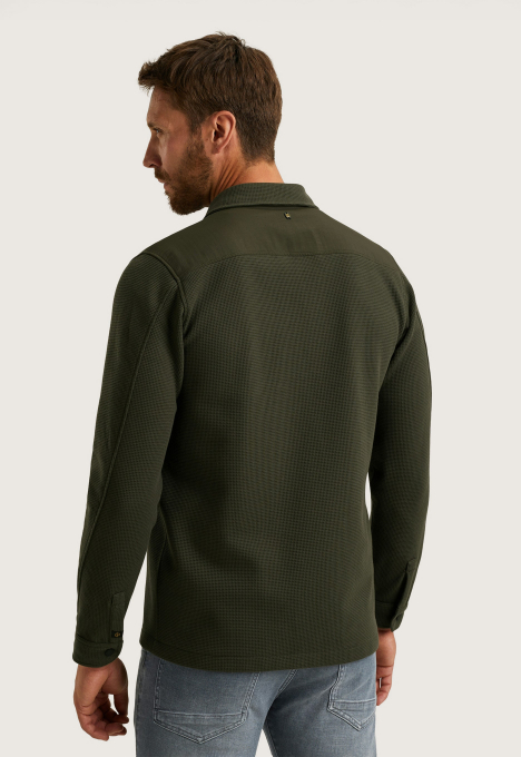 Jersey Waffle Shirt Jacket