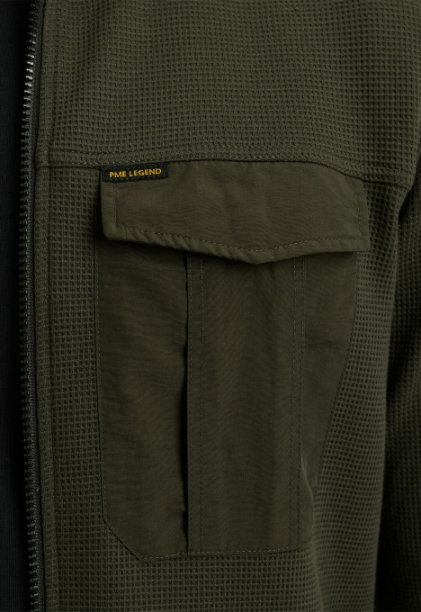 Jersey Waffle Shirt Jacket