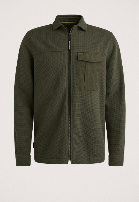Jersey Waffle Shirt Jacket