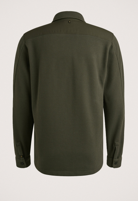 Jersey Waffle Shirt Jacket