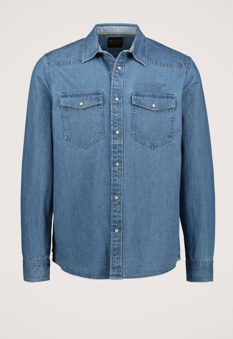 Denim Shirt Met Badges