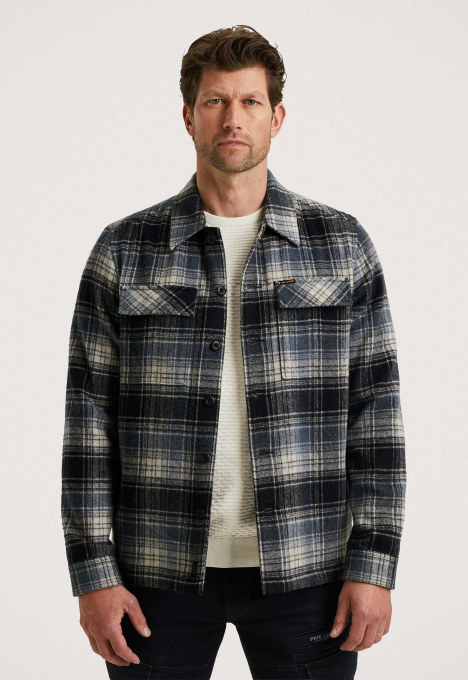 Woolblend Check Overshirt