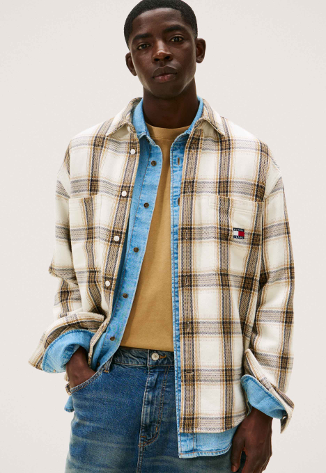 Relaxed Check Brushed Overshirt