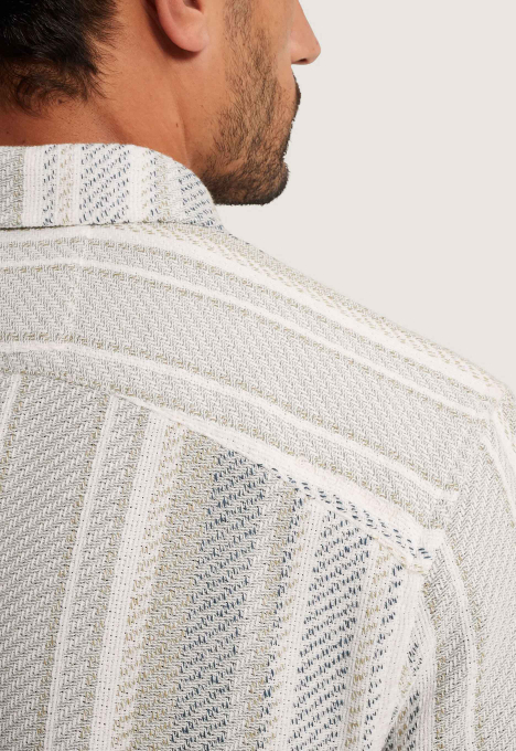 Twill Slub Striped Overhemd