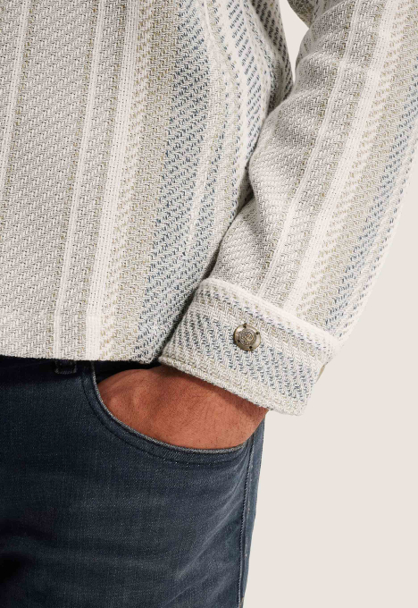 Twill Slub Striped Overhemd