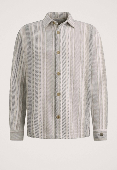 Twill Slub Striped Overhemd