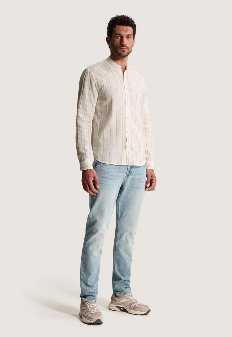 Twill Slub Stripe Overhemd