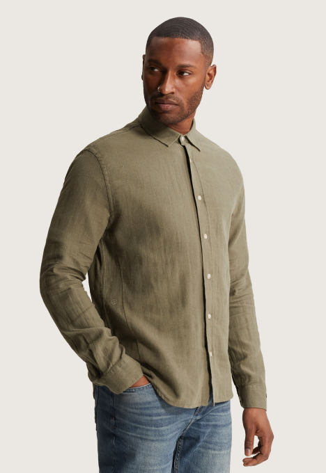 Cotton Linen Structure Overhemd