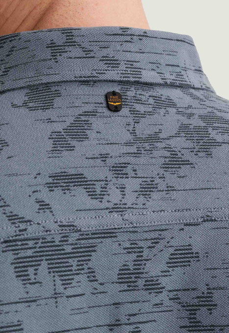 Allover Print Jersey Piqué Overhemd