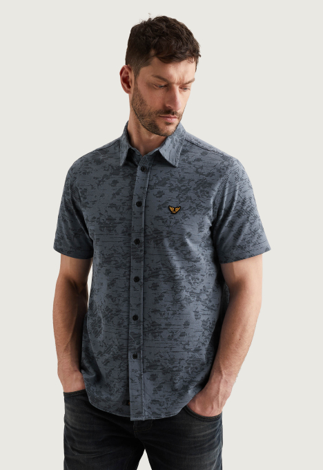 Allover Print Jersey Piqué Overhemd