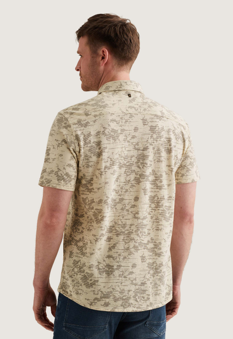 Allover Print Jersey Piqué Overhemd