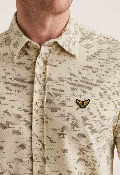 Allover Print Jersey Piqué Overhemd