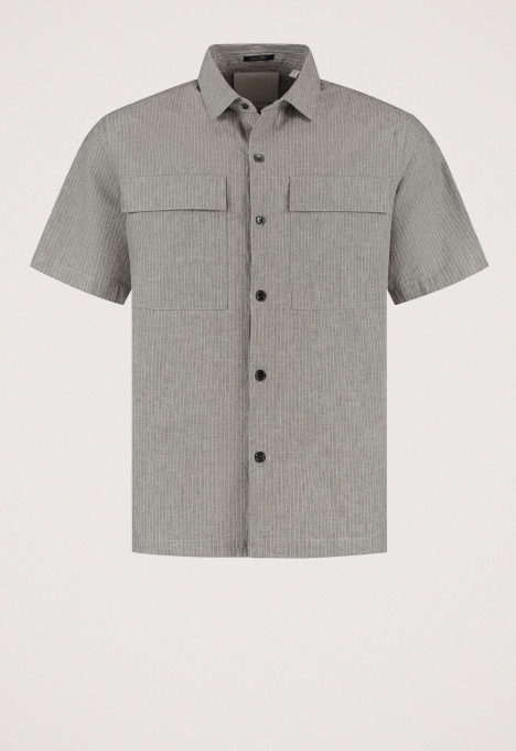 Pinstripe Short-sleeved Overhemd